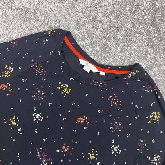 Boden Blouse Womens Small Tunic Drop Waist Dots Peplum Flowy Oversized - Picture 1 of 12